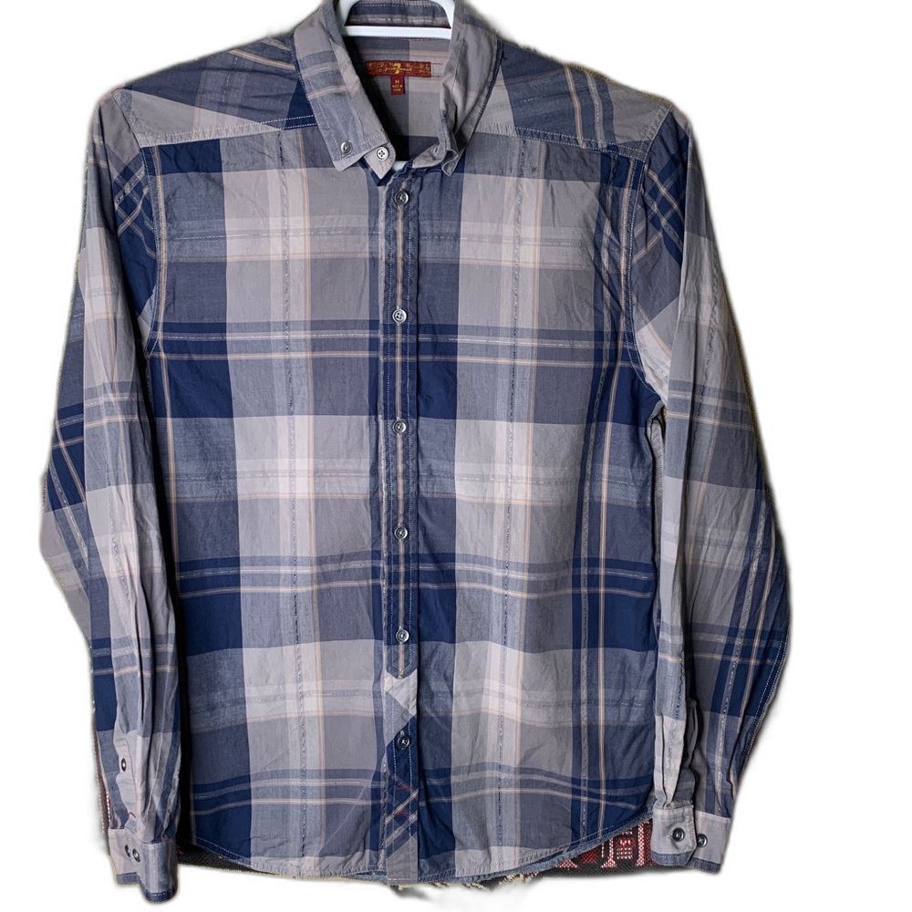 7 For All Mankind Western Plaid Shirt Size M